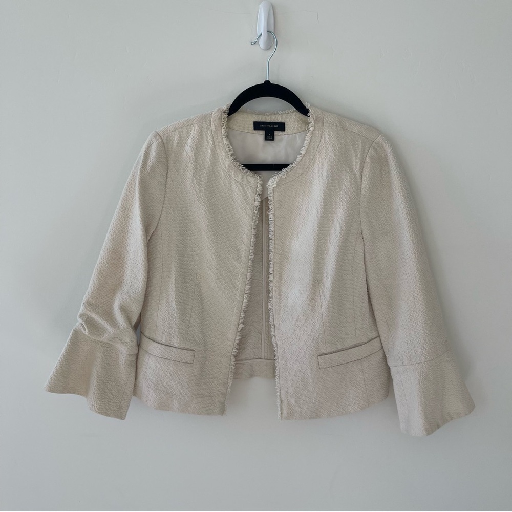 Ann Taylor Elegant Cream Blazer